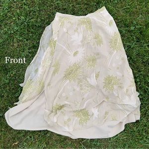 SOLD Beautiful Cream Green Skirt